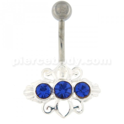 silver non dangling belly ring types